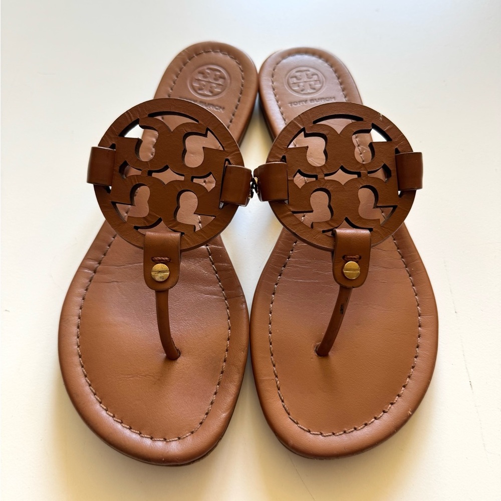 Tory Burch Tan Leather Sandals